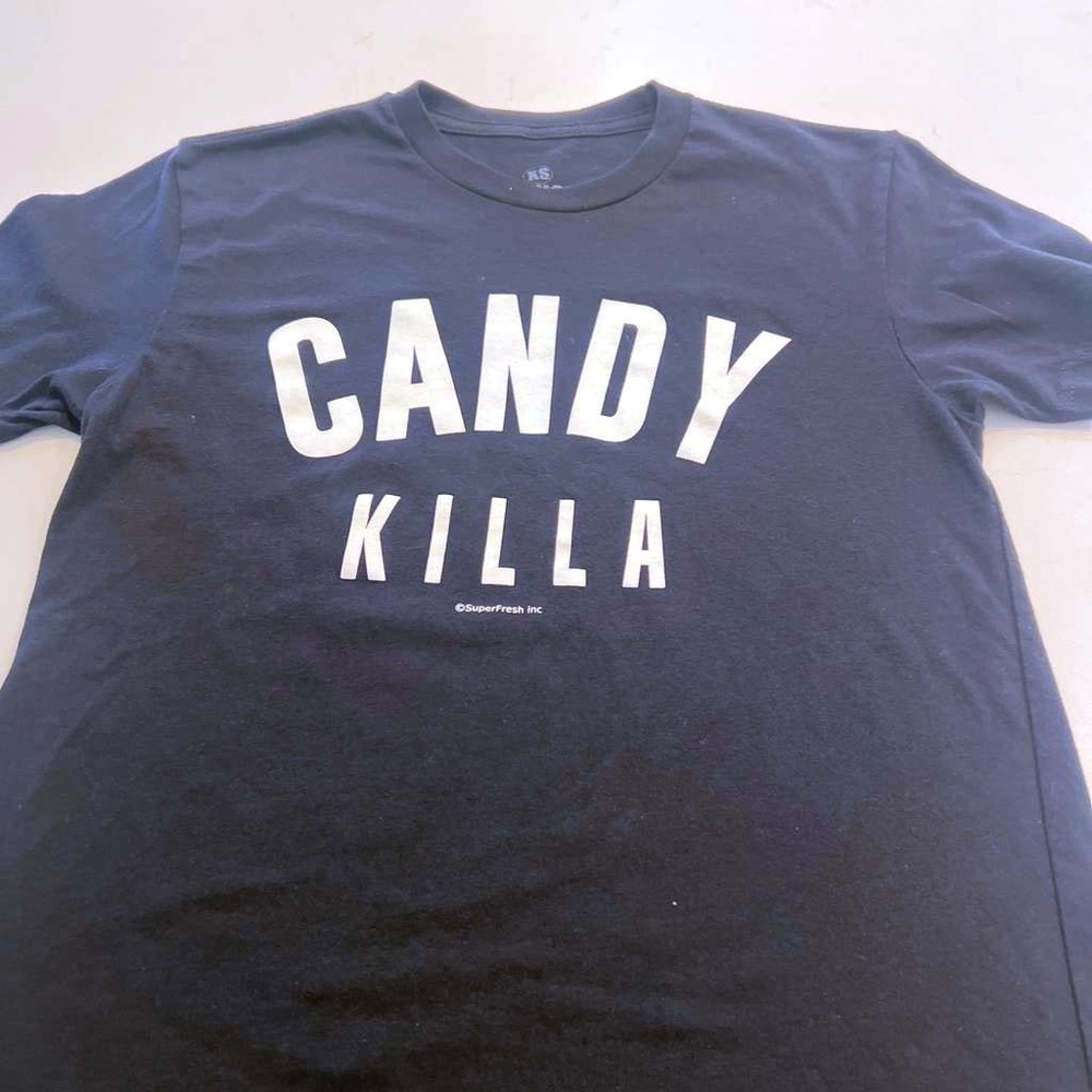 SuperFresh Candy Killa Mens XS Black Graphic T-Shirt Banned From Candy - Picture 5 of 5